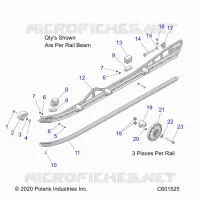 SUSPENSION, RAIL BEAMS, LH/RH