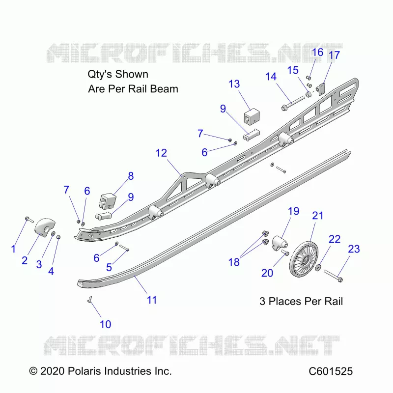 SUSPENSION, RAIL BEAMS, LH/RH