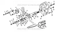 SCATOLA DEGLI INGRANAGGI/FRENO and copertura della catena MOUNTING XPLORER 4X4 W959140 (4930223022C006)