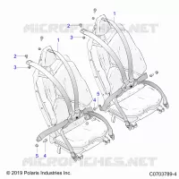 SEDE BELT MOUNTING, REAR, 6 POINT
