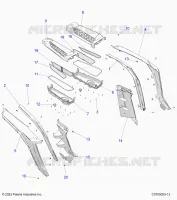CARROZZERIA POSTERIORE FENDERS AND BEZELS- Z24NEF99AR/AM/BR/BM (C0705025-13)