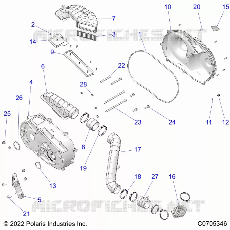 TRASMISSIONE, CLUTCH COVER AND DUCTING