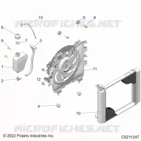 ENGINE, SISTEMA DI RAFFREDDAMENTO, RADIATOR, FAN &amp; OVERFLOW BOTTLE