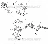 MANUBRIO Sport 400L W97BA38C and Trail Blazer W97BA25C (4940124012B007)