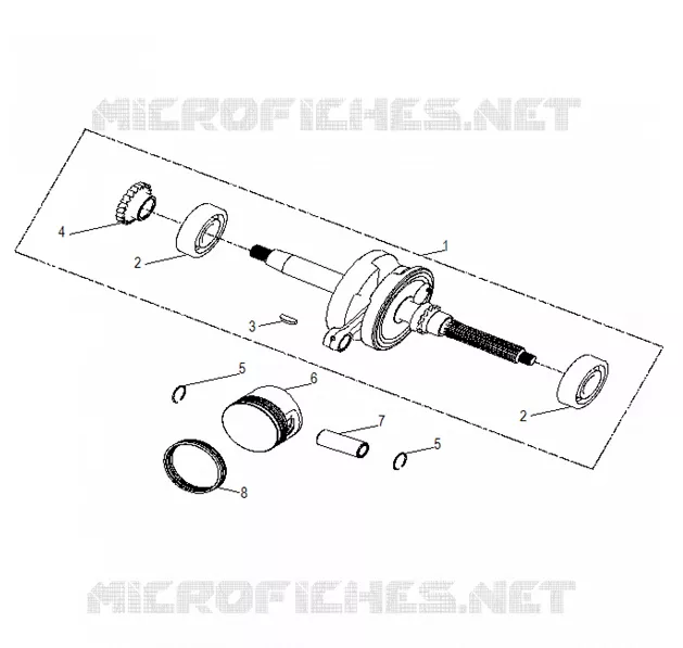 ENGINE, ALBERO MOTORE AND PISTON