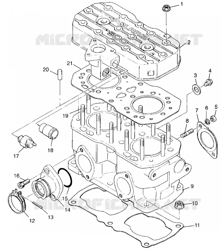 CILINDRO 500 0972764, EUROPEAN 500 E972764, 500 SKS 0972564, EUROPEAN 500 S (4938393839D001)