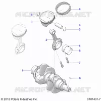 ENGINE, ALBERO MOTORE AND PISTON