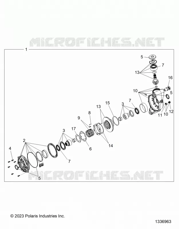 TRASMISSIONE, FRONT GEARCASE INTERNALS- R23RRE99PJ/RRS99PK (1336963)