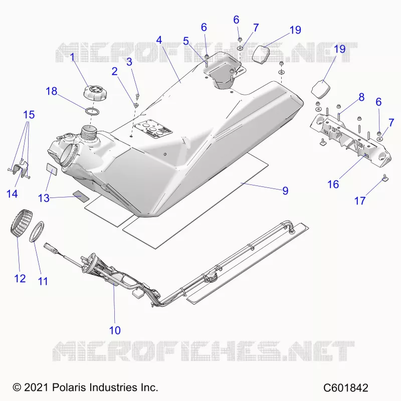 SISTEMA DI ALIMENTAZIONE CARBURANTE, FUEL TANK ASM.