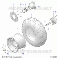 RUOTE, REAR TIRE AND BRAKE DISC