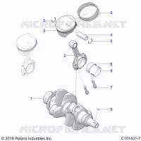 ENGINE, ALBERO MOTORE AND PISTON
