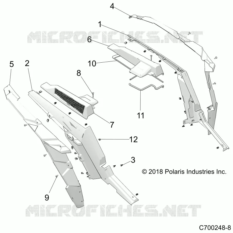 CARROZZERIA POSTERIORE FENDERS AND BEZELS- Z23N4E99A/99B (C700248-8)