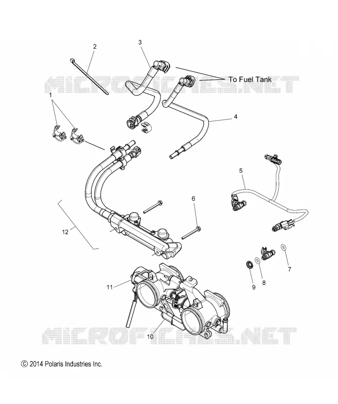 SISTEMA DI ALIMENTAZIONE CARBURANTE, RAIL, LINES and corpo farfallato