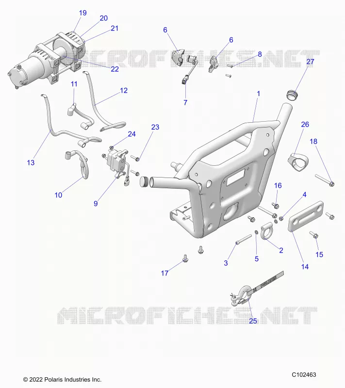 PARAURTI ANTERIORE WINCH AND MOUNTING