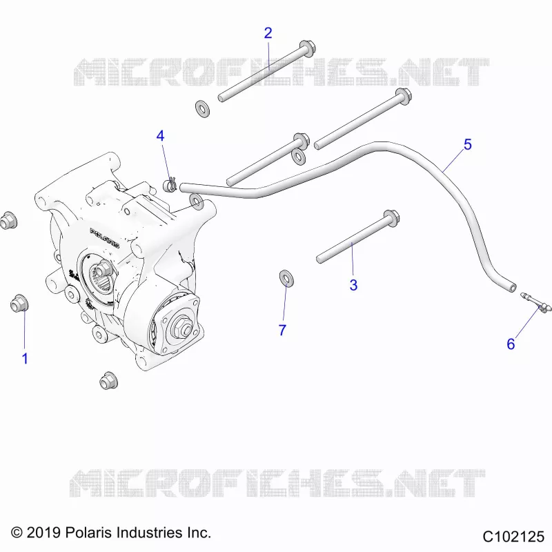 TRASMISSIONE, GEARCASE MOUNTING, REAR