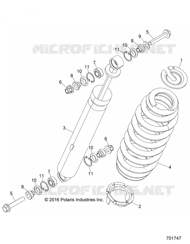 SUSPENSION, AMMORTIZZATORE POSTERIORE