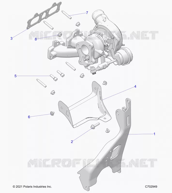 ENGINE, TURBO CHARGER MOUNTING