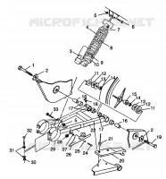 SWING ARM   SHOCK SPORT 400L W98BA38C (4947234723B010)