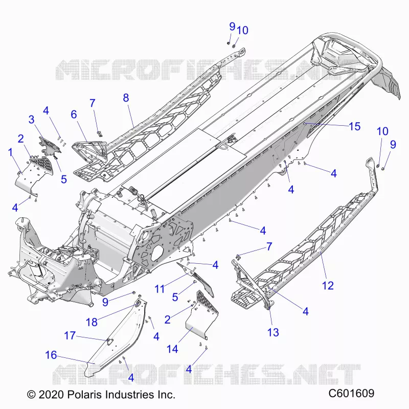 CHASSIS, PROTEZIONE FRIZIONE, FOOTRESTS, AND RUNNINGBOARDS