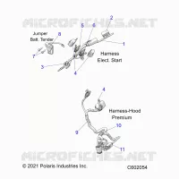 ELETTRICO, WIRE HARNESS, HOOD, ELEC. START