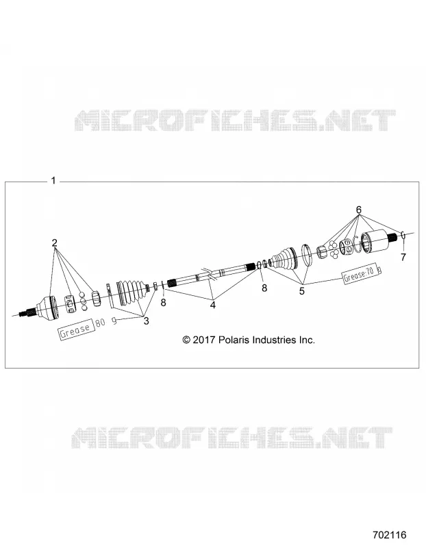 DRIVE TRAIN, POSTERIORE DRIVE SHAFT