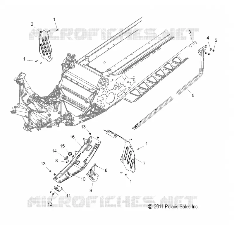 TELAIO, PROTEZIONE FRIZIONE AND POGGIAPIEDIS (600/155 INCH)