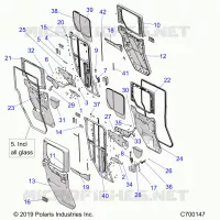 PORTE, REAR, CRANK