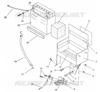 BATTERIA BOX ASSEMBLY 500 EFI / 0930674 and  500 EFI SKS / 0930574 (4922962296028A)