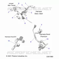 ELETTRICO, WIRE HARNESS, HOOD, ELEC. START