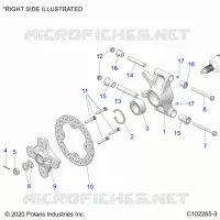 SOSPENSIONE POSTERIORE HUBS, CARRIER AND BRAKE DISC
