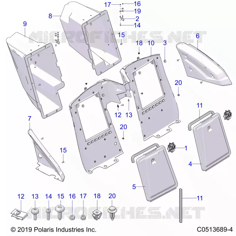 CARROZZERIA POSTERIORE STORAGE COMPARTMENTS