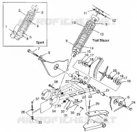 SWING ARM   SHOCK SPORT 400L W97BA38C AND TRAIL BLAZER W97BA25C (4940124012B011)