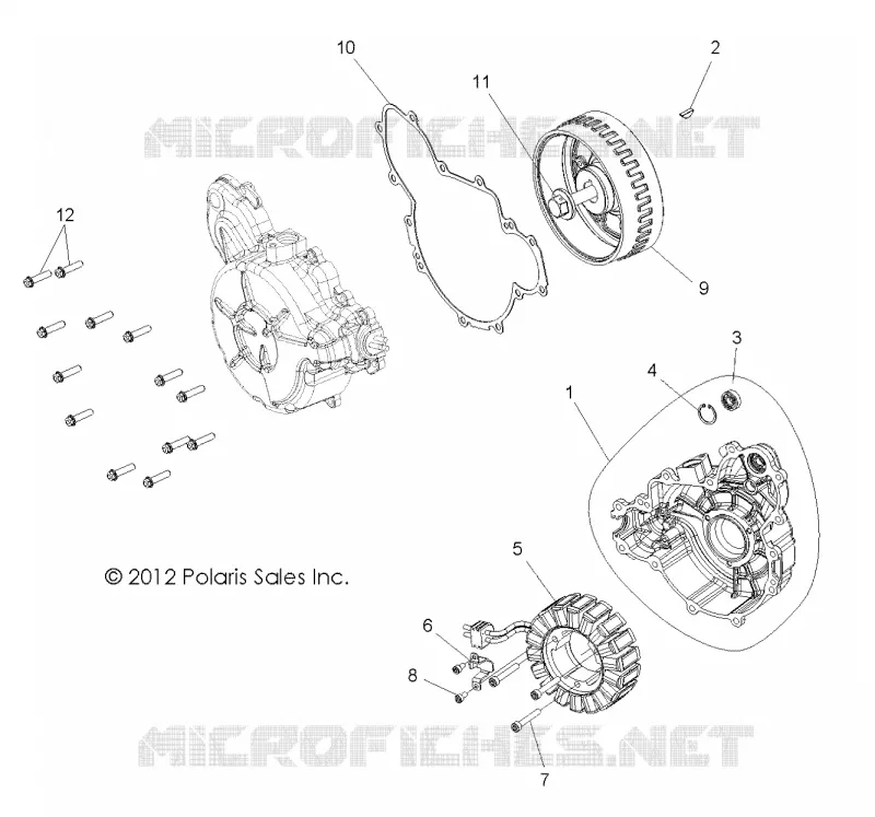 MOTORE, STATOR AND COVER