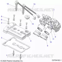 ENGINE, THROTTLE BODY AND VALVOLA COPERTURA