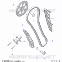 CAM CATENA AND TENSIONER