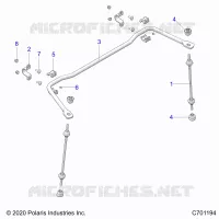 SUSPENSION, REAR BARRA DI STABILIZZAZIONE