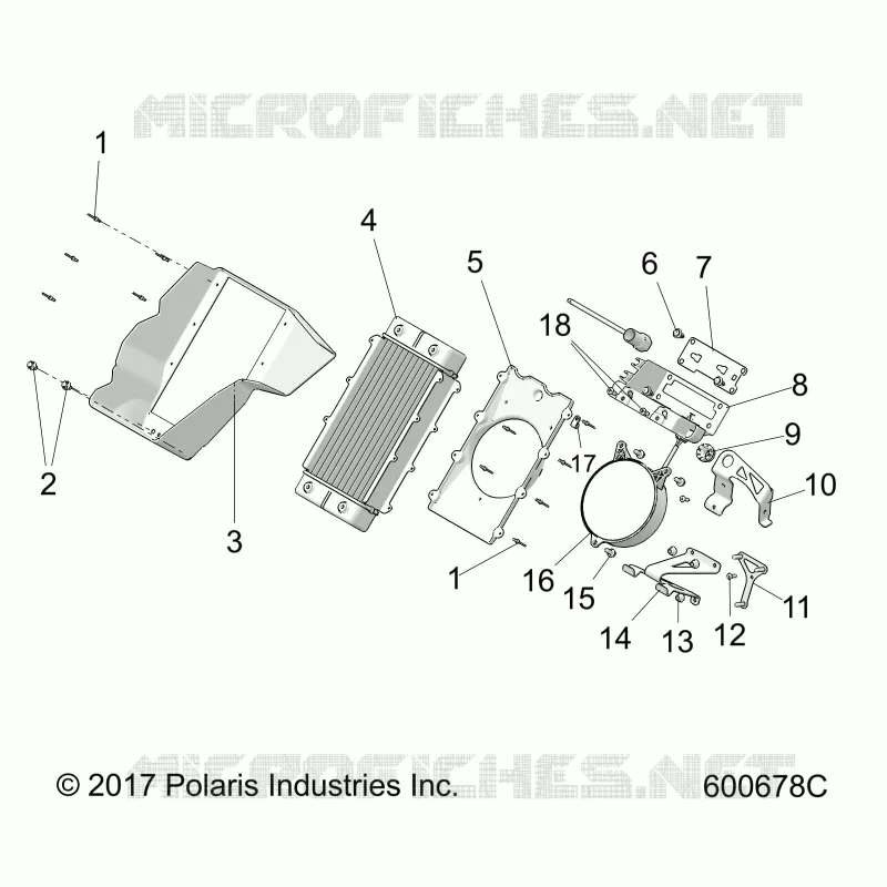 ENGINE, SISTEMA DI RAFFREDDAMENTO, RADIATOR/SHROUD