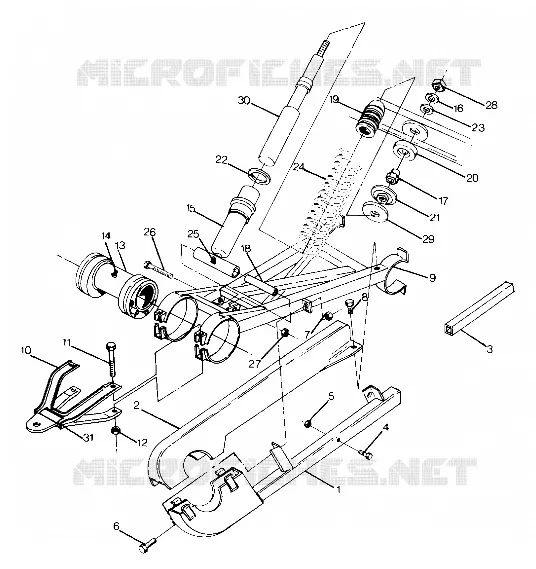 POSTERIORE SWING ARM   SHOCK UPDATED 5/90 (4917741774027A)