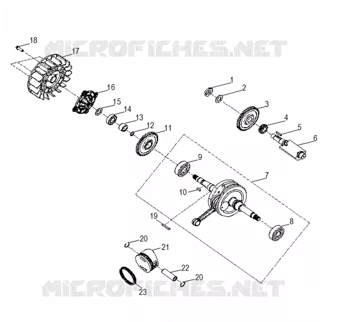 ENGINE, ALBERO MOTORE AND PISTON