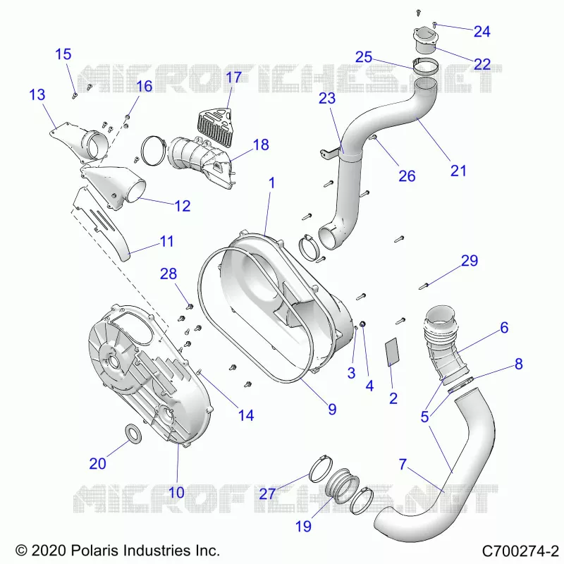 TRASMISSIONE, CLUTCH COVER AND DUCTING