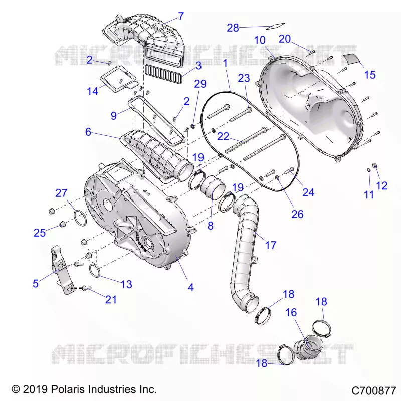 TRASMISSIONE, CLUTCH COVER AND DUCTING