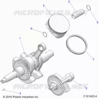 ENGINE, ALBERO MOTORE, PISTON AND BALANCE SHAFT