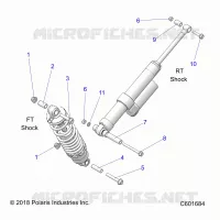 SUSPENSION, SHOCK MONTAGGIO, REAR SUSP.
