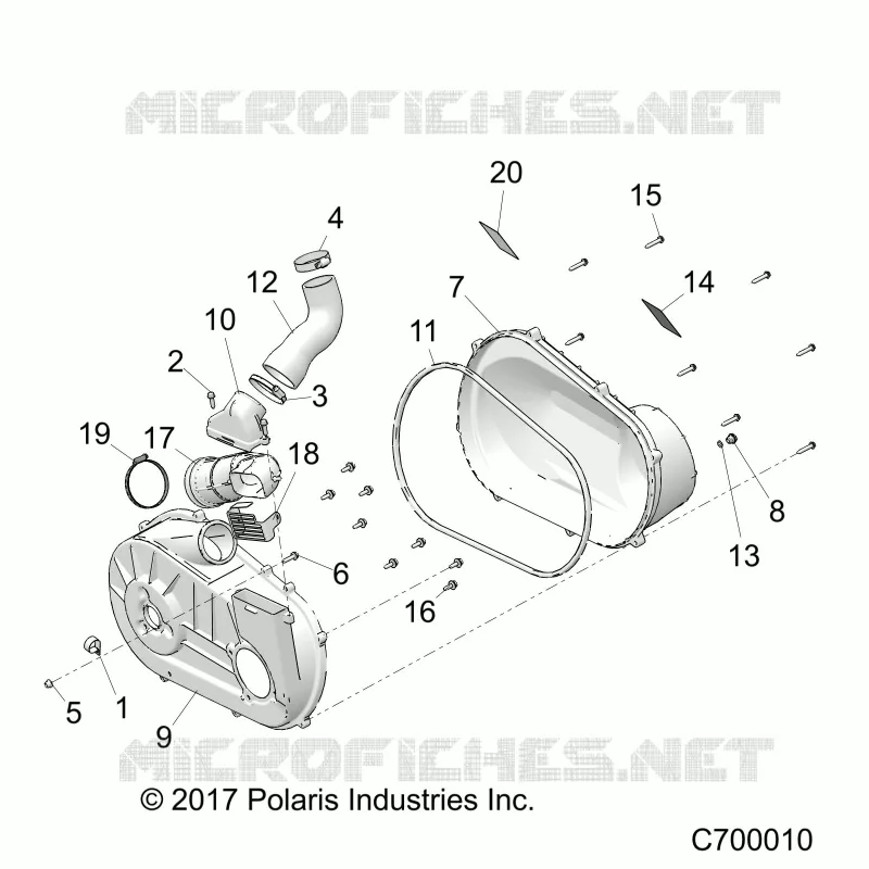 TRASMISSIONE, CLUTCH COVER AND DUCTING