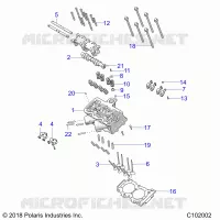ENGINE, TESTA CILINDRO, CAM AND VALVES