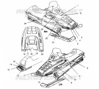 DECALS XLT RMK 0960956, XLT SKS 0960556 AND EUROPEAN XLT SKS E960556 (4931813181A013)