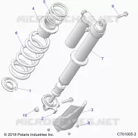 SUSPENSION, REAR SHOCK MONTAGGIO