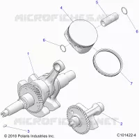 ENGINE, ALBERO MOTORE, PISTON AND BALANCE SHAFT