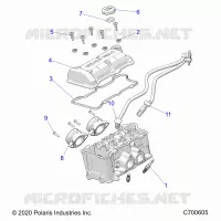 ENGINE, THROTTLE BODY AND VALVOLA COPERTURA
