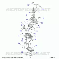 ENGINE, CRANKCASE AND ALBERO MOTORE